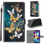 Custodia in pelle PU a vibrazione orizzontale con chiusura magnetica a disegno colorato di tensione con supporto e slot per schede, For Samsung Galaxy M11 / M11 EU Version