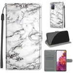 Custodia in pelle PU a vibrazione orizzontale con chiusura magnetica a disegno colorato di tensione con supporto e slot per schede, For Samsung Galaxy S20 FE 5G