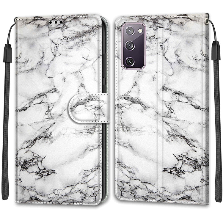Custodia in pelle PU a vibrazione orizzontale con chiusura magnetica a disegno colorato di tensione con supporto e slot per schede, For Samsung Galaxy S20 FE 5G