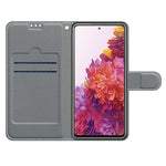 Custodia in pelle PU a vibrazione orizzontale con chiusura magnetica a disegno colorato di tensione con supporto e slot per schede, For Samsung Galaxy S20 FE 5G