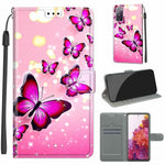 Custodia in pelle PU a vibrazione orizzontale con chiusura magnetica a disegno colorato di tensione con supporto e slot per schede, For Samsung Galaxy S20 FE 5G