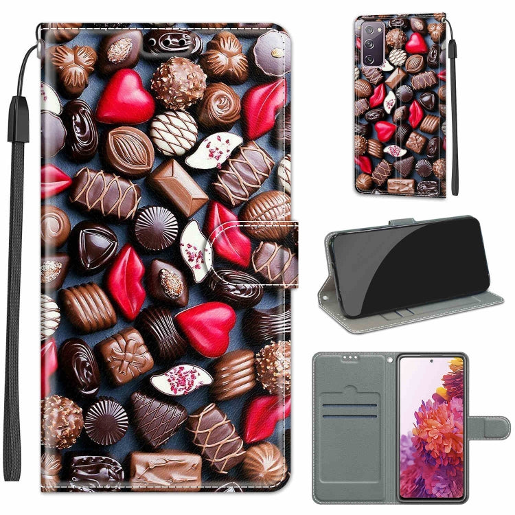 Custodia in pelle PU a vibrazione orizzontale con chiusura magnetica a disegno colorato di tensione con supporto e slot per schede, For Samsung Galaxy S20 FE 5G
