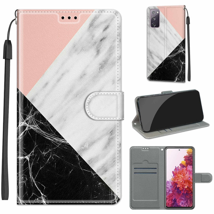 Custodia in pelle PU a vibrazione orizzontale con chiusura magnetica a disegno colorato di tensione con supporto e slot per schede, For Samsung Galaxy S20 FE 5G