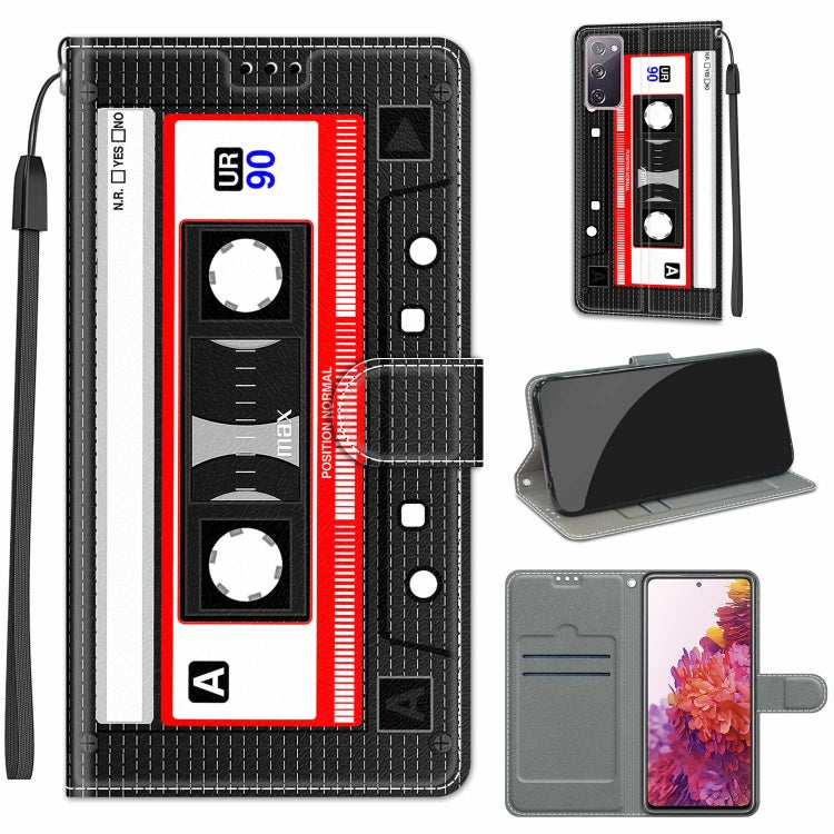 Custodia in pelle PU a vibrazione orizzontale con chiusura magnetica a disegno colorato di tensione con supporto e slot per schede, For Samsung Galaxy S20 FE 5G