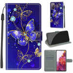 Custodia in pelle PU a vibrazione orizzontale con chiusura magnetica a disegno colorato di tensione con supporto e slot per schede, For Samsung Galaxy S20 FE 5G