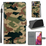 Custodia in pelle PU a vibrazione orizzontale con chiusura magnetica a disegno colorato di tensione con supporto e slot per schede, For Samsung Galaxy S20 FE 5G