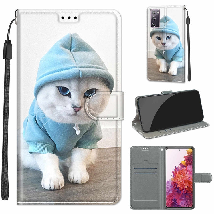 Custodia in pelle PU a vibrazione orizzontale con chiusura magnetica a disegno colorato di tensione con supporto e slot per schede, For Samsung Galaxy S20 FE 5G
