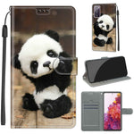 Custodia in pelle PU a vibrazione orizzontale con chiusura magnetica a disegno colorato di tensione con supporto e slot per schede, For Samsung Galaxy S20 FE 5G