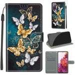 Custodia in pelle PU a vibrazione orizzontale con chiusura magnetica a disegno colorato di tensione con supporto e slot per schede, For Samsung Galaxy S20 FE 5G