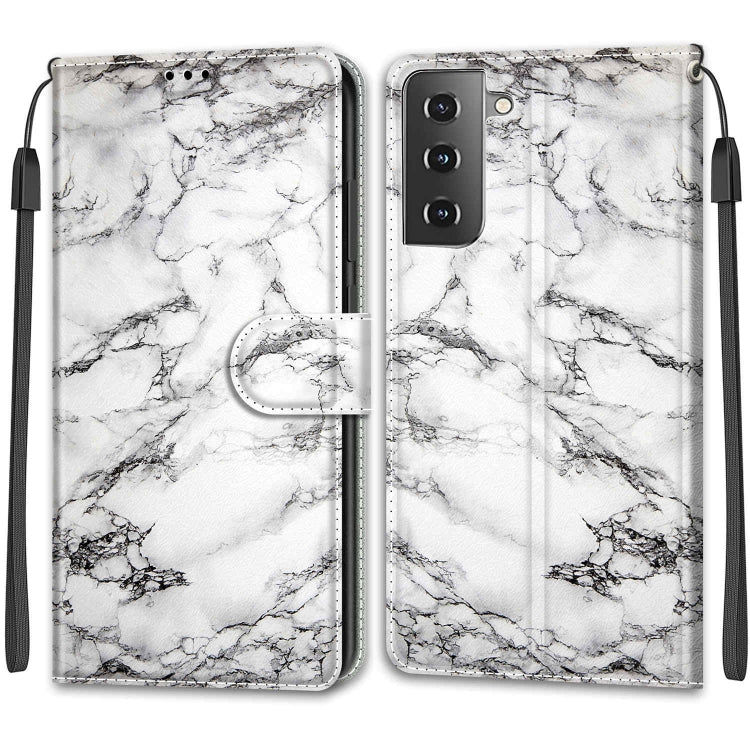 Custodia in pelle PU a vibrazione orizzontale con chiusura magnetica a disegno colorato di tensione con supporto e slot per schede, For Samsung Galaxy S21 5G