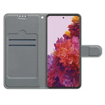 Custodia in pelle PU a vibrazione orizzontale con chiusura magnetica a disegno colorato di tensione con supporto e slot per schede, For Samsung Galaxy S21 5G
