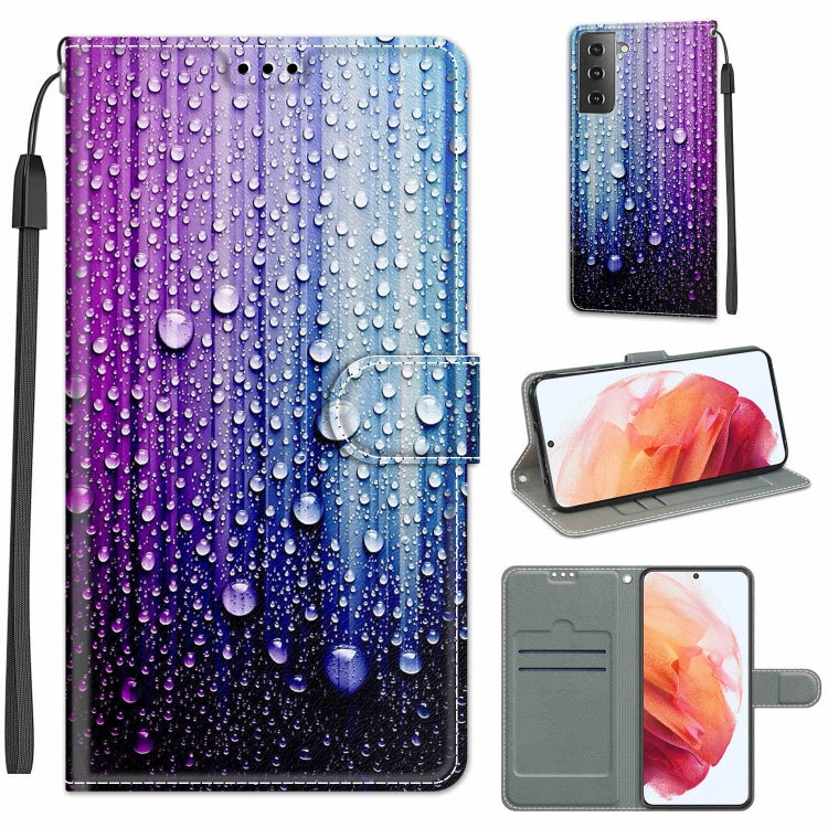 Custodia in pelle PU a vibrazione orizzontale con chiusura magnetica a disegno colorato di tensione con supporto e slot per schede, For Samsung Galaxy S21 5G