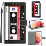 Custodia in pelle PU a vibrazione orizzontale con chiusura magnetica a disegno colorato di tensione con supporto e slot per schede, For Samsung Galaxy S21 5G