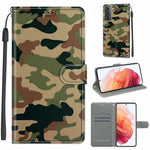 Custodia in pelle PU a vibrazione orizzontale con chiusura magnetica a disegno colorato di tensione con supporto e slot per schede, For Samsung Galaxy S21 5G