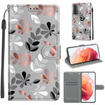 Custodia in pelle PU a vibrazione orizzontale con chiusura magnetica a disegno colorato di tensione con supporto e slot per schede, For Samsung Galaxy S21 5G