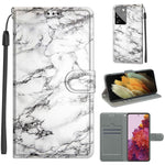 Custodia in pelle PU a vibrazione orizzontale con chiusura magnetica a disegno colorato di tensione con supporto e slot per schede, For Samsung Galaxy S21 Ultra 5G