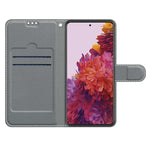 Custodia in pelle PU a vibrazione orizzontale con chiusura magnetica a disegno colorato di tensione con supporto e slot per schede, For Samsung Galaxy S21 Ultra 5G