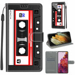 Custodia in pelle PU a vibrazione orizzontale con chiusura magnetica a disegno colorato di tensione con supporto e slot per schede, For Samsung Galaxy S21 Ultra 5G