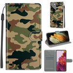 Custodia in pelle PU a vibrazione orizzontale con chiusura magnetica a disegno colorato di tensione con supporto e slot per schede, For Samsung Galaxy S21 Ultra 5G