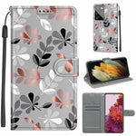 Custodia in pelle PU a vibrazione orizzontale con chiusura magnetica a disegno colorato di tensione con supporto e slot per schede, For Samsung Galaxy S21 Ultra 5G