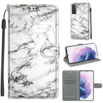 Custodia in pelle PU a vibrazione orizzontale con chiusura magnetica a disegno colorato di tensione con supporto e slot per schede, For Samsung Galaxy S21+ 5G