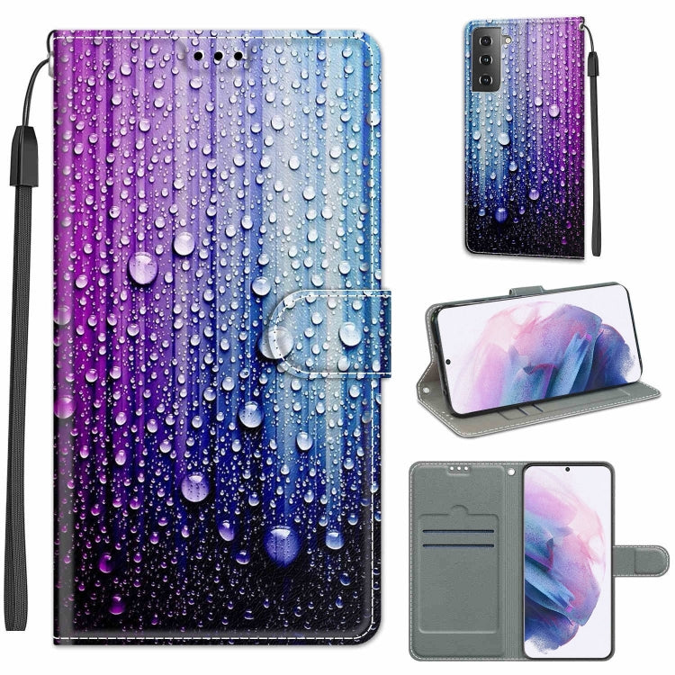 Custodia in pelle PU a vibrazione orizzontale con chiusura magnetica a disegno colorato di tensione con supporto e slot per schede, For Samsung Galaxy S21+ 5G