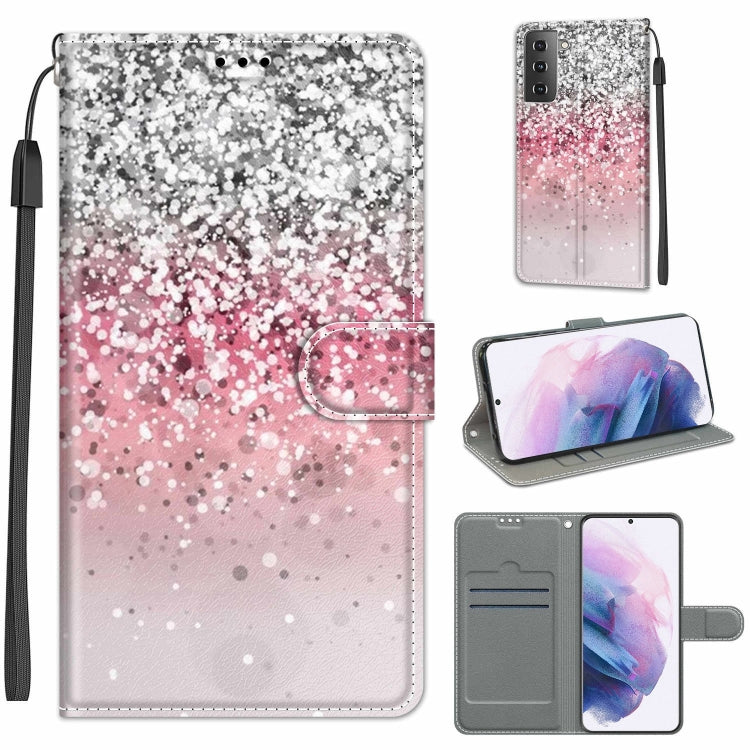 Custodia in pelle PU a vibrazione orizzontale con chiusura magnetica a disegno colorato di tensione con supporto e slot per schede, For Samsung Galaxy S21+ 5G