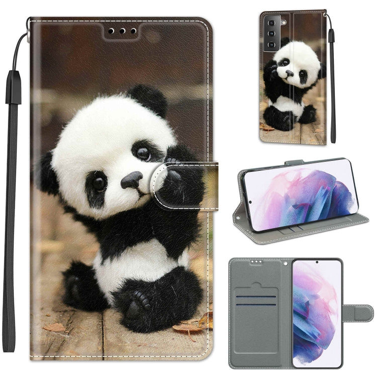 Custodia in pelle PU a vibrazione orizzontale con chiusura magnetica a disegno colorato di tensione con supporto e slot per schede, For Samsung Galaxy S21+ 5G