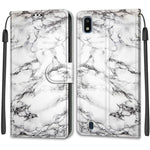 Custodia in pelle PU a vibrazione orizzontale con chiusura magnetica a disegno colorato di tensione con supporto e slot per schede, For Samsung Galaxy A10