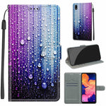 Custodia in pelle PU a vibrazione orizzontale con chiusura magnetica a disegno colorato di tensione con supporto e slot per schede, For Samsung Galaxy A10