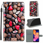 Custodia in pelle PU a vibrazione orizzontale con chiusura magnetica a disegno colorato di tensione con supporto e slot per schede, For Samsung Galaxy A10