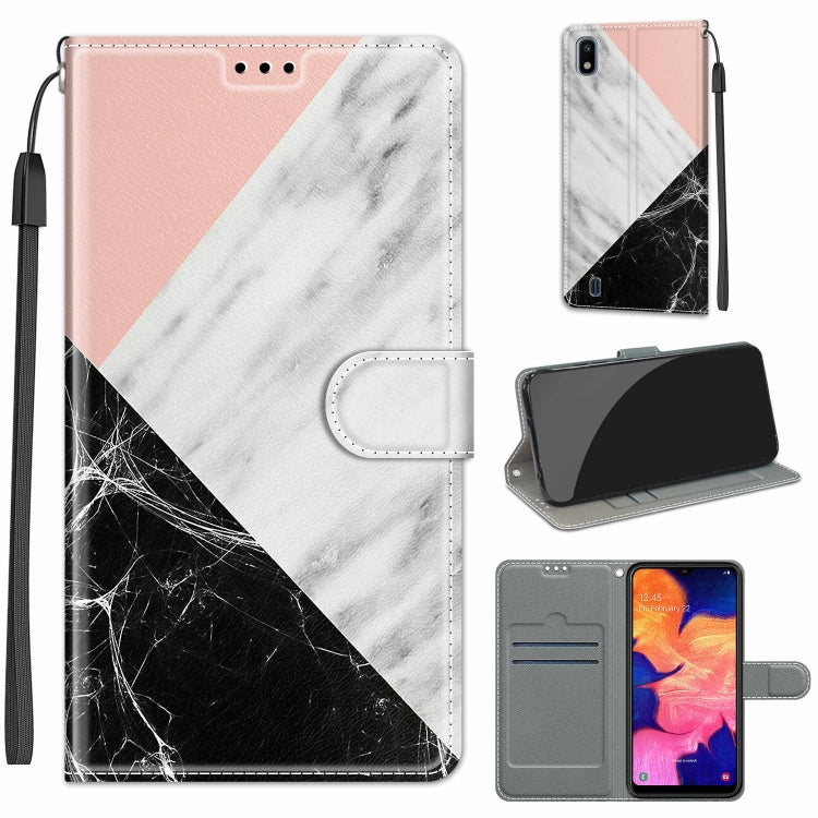 Custodia in pelle PU a vibrazione orizzontale con chiusura magnetica a disegno colorato di tensione con supporto e slot per schede, For Samsung Galaxy A10