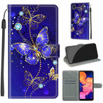 Custodia in pelle PU a vibrazione orizzontale con chiusura magnetica a disegno colorato di tensione con supporto e slot per schede, For Samsung Galaxy A10
