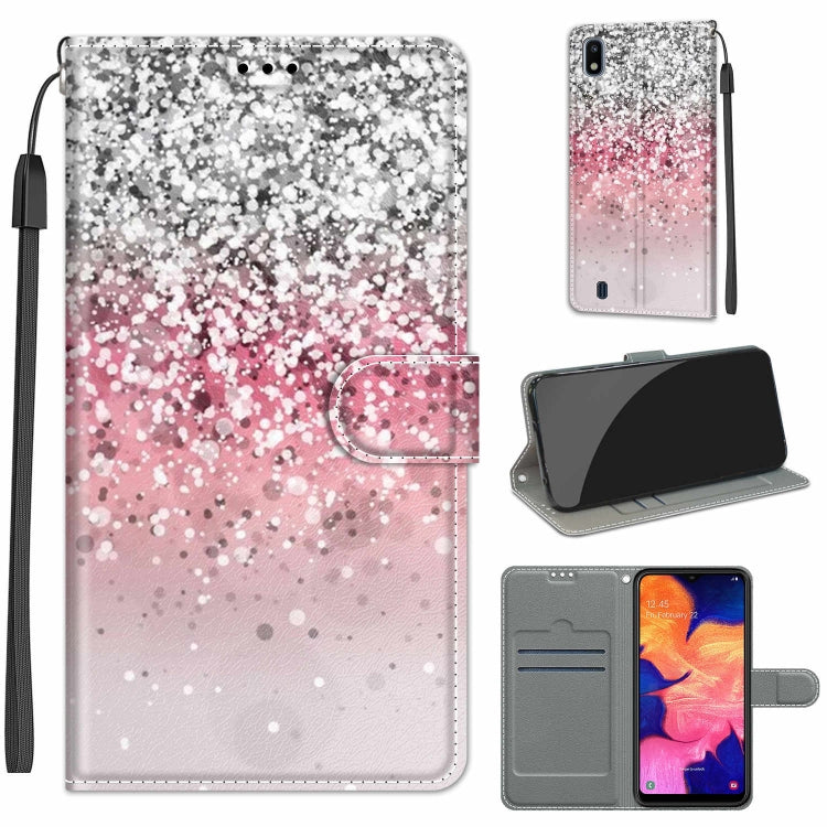 Custodia in pelle PU a vibrazione orizzontale con chiusura magnetica a disegno colorato di tensione con supporto e slot per schede, For Samsung Galaxy A10