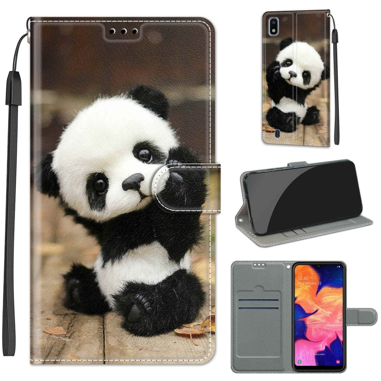 Custodia in pelle PU a vibrazione orizzontale con chiusura magnetica a disegno colorato di tensione con supporto e slot per schede, For Samsung Galaxy A10