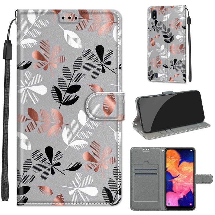 Custodia in pelle PU a vibrazione orizzontale con chiusura magnetica a disegno colorato di tensione con supporto e slot per schede, For Samsung Galaxy A10