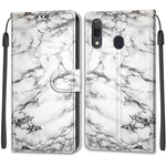 Custodia in pelle PU a vibrazione orizzontale con chiusura magnetica a disegno colorato di tensione con supporto e slot per schede, For Samsung Galaxy A30 / A20