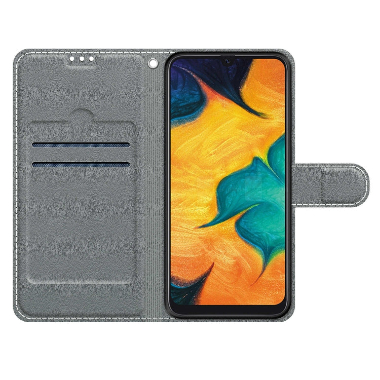 Custodia in pelle PU a vibrazione orizzontale con chiusura magnetica a disegno colorato di tensione con supporto e slot per schede, For Samsung Galaxy A30 / A20