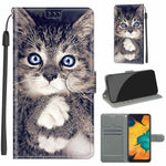 Custodia in pelle PU a vibrazione orizzontale con chiusura magnetica a disegno colorato di tensione con supporto e slot per schede, For Samsung Galaxy A30 / A20