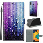 Custodia in pelle PU a vibrazione orizzontale con chiusura magnetica a disegno colorato di tensione con supporto e slot per schede, For Samsung Galaxy A30 / A20
