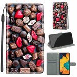 Custodia in pelle PU a vibrazione orizzontale con chiusura magnetica a disegno colorato di tensione con supporto e slot per schede, For Samsung Galaxy A30 / A20