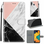 Custodia in pelle PU a vibrazione orizzontale con chiusura magnetica a disegno colorato di tensione con supporto e slot per schede, For Samsung Galaxy A30 / A20