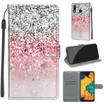 Custodia in pelle PU a vibrazione orizzontale con chiusura magnetica a disegno colorato di tensione con supporto e slot per schede, For Samsung Galaxy A30 / A20