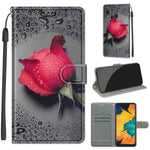 Custodia in pelle PU a vibrazione orizzontale con chiusura magnetica a disegno colorato di tensione con supporto e slot per schede, For Samsung Galaxy A30 / A20