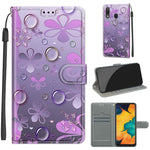 Custodia in pelle PU a vibrazione orizzontale con chiusura magnetica a disegno colorato di tensione con supporto e slot per schede, For Samsung Galaxy A30 / A20