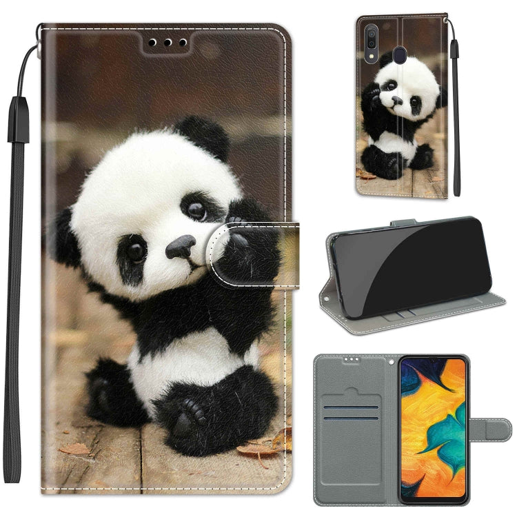 Custodia in pelle PU a vibrazione orizzontale con chiusura magnetica a disegno colorato di tensione con supporto e slot per schede, For Samsung Galaxy A30 / A20
