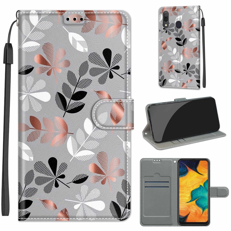Custodia in pelle PU a vibrazione orizzontale con chiusura magnetica a disegno colorato di tensione con supporto e slot per schede, For Samsung Galaxy A30 / A20