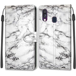 Custodia in pelle PU a vibrazione orizzontale con chiusura magnetica a disegno colorato di tensione con supporto e slot per schede, For Samsung Galaxy A40