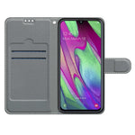 Custodia in pelle PU a vibrazione orizzontale con chiusura magnetica a disegno colorato di tensione con supporto e slot per schede, For Samsung Galaxy A40