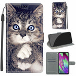 Custodia in pelle PU a vibrazione orizzontale con chiusura magnetica a disegno colorato di tensione con supporto e slot per schede, For Samsung Galaxy A40